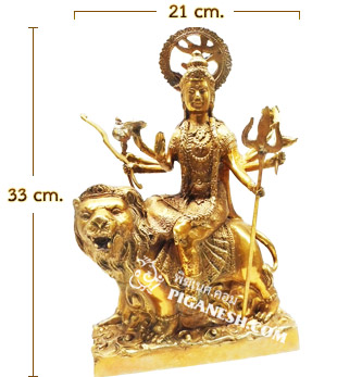 Durga Bestows (rides on a lion)