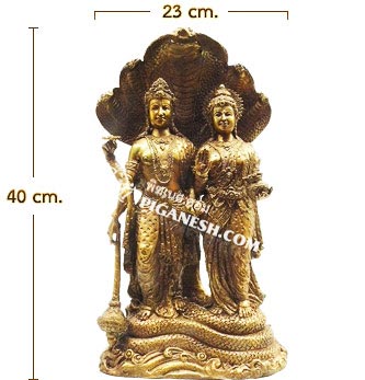 Narayana-Lakshmi Stand on a Shesha Naga