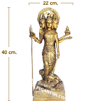 Tridevi Bestows (stands on a lotus)