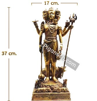 Trimurti Bestows (stands on a lotus)